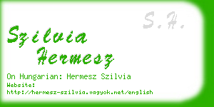 szilvia hermesz business card